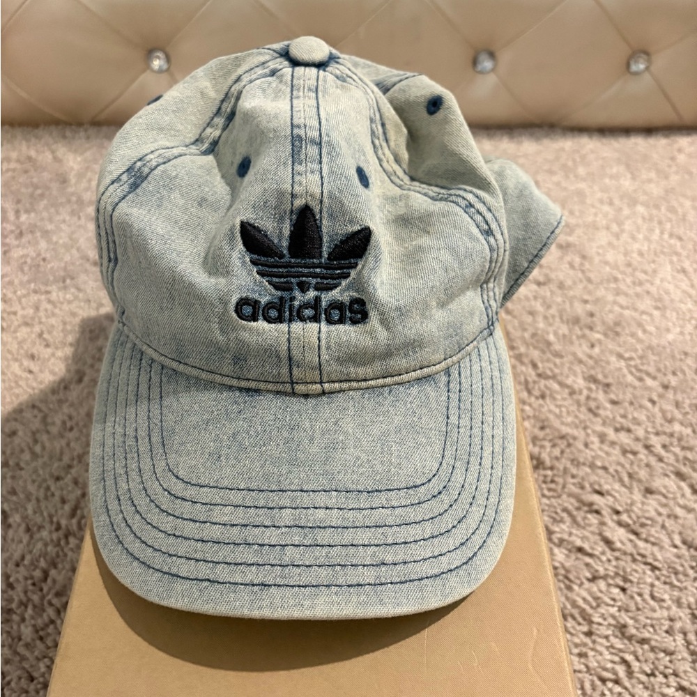 adidas Light Blue Denim Trefoil Kids Cap